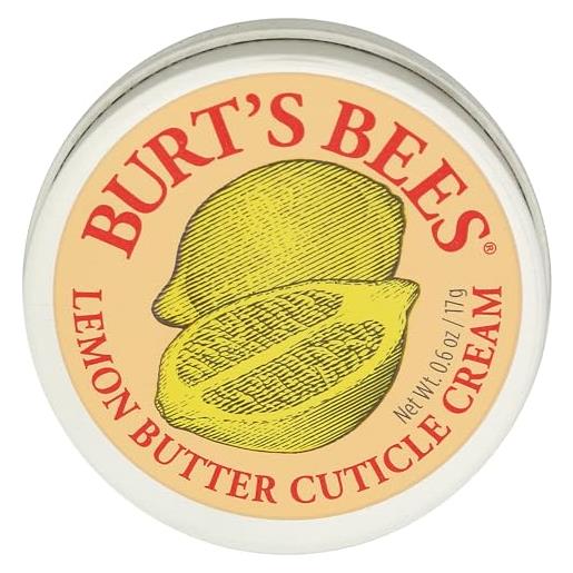 Burt's Bees crema per cuticole per unghie, olio di mandorle dolci per cuticole con burro di cacao e vitamina e, profumo di limone, 15 g