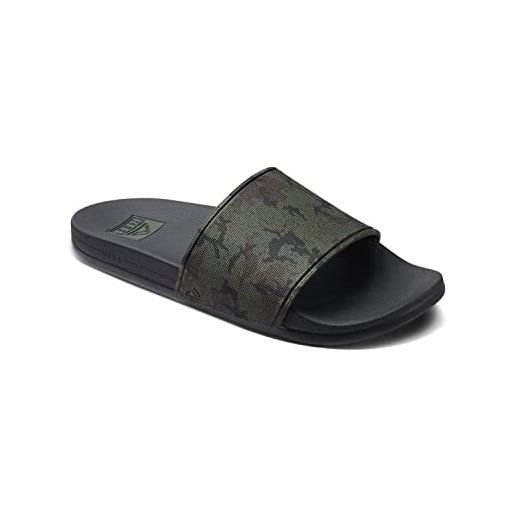 Reef cushion slide, sandal uomo, black, 42 eu