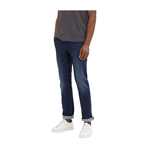 TOM TAILOR josh regular slim jeans, uomo, grigio (used mid stone grey denim 10219), 34w / 34l
