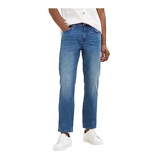 TOM TAILOR josh regular slim jeans, uomo, grigio (used mid stone grey denim 10219), 31w / 34l