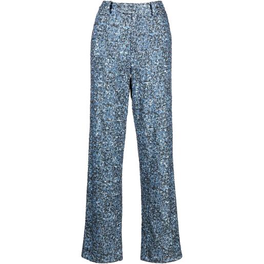Zadig&Voltaire pantaloni dritti con paillettes - blu