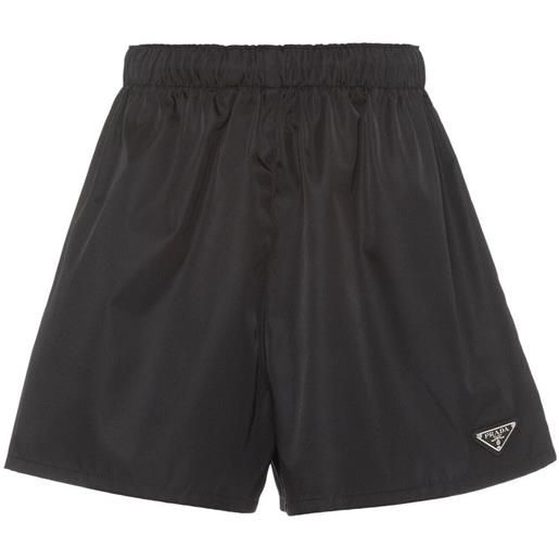 Prada shorts con logo - nero