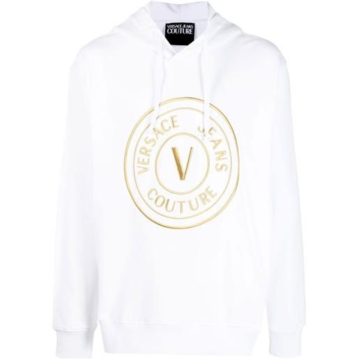 Versace Jeans Couture felpa con cappuccio - bianco