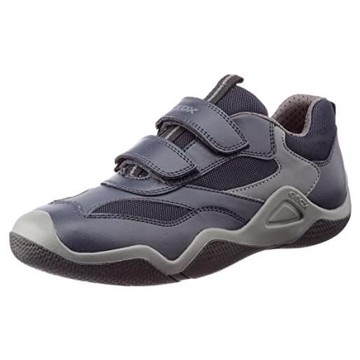 Geox jr wader a, scarpe bambini e ragazzi, blu/grigio (navy/dk grey), 30 eu
