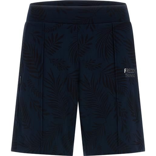 Freddy pantaloncini in jersey stampa foliage tropicale all over