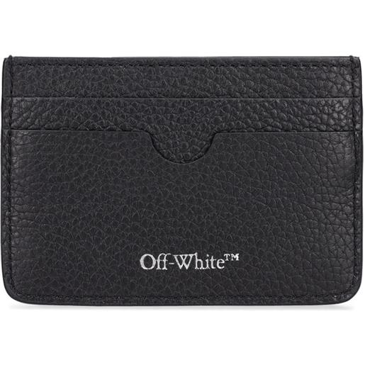 OFF-WHITE porta carte di credito binder in pelle