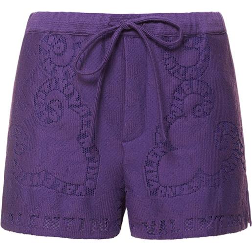 VALENTINO shorts in guipure di cotone