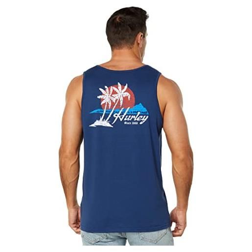 Hurley evd diamond head tank maglietta, phantom rose, m uomo