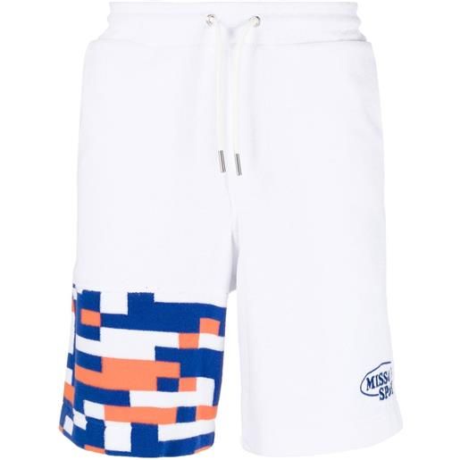 Missoni shorts con effetto vissuto - bianco