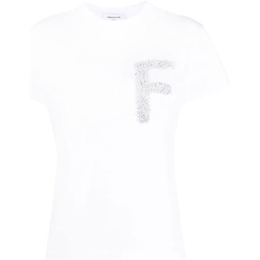 Fabiana Filippi t-shirt con applicazione - bianco