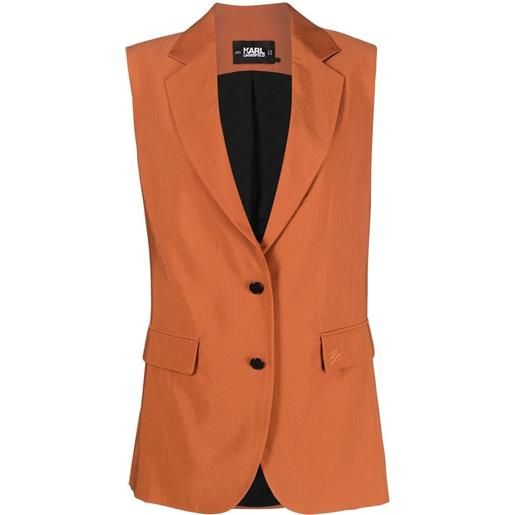 Karl Lagerfeld gilet lungo sartoriale - arancione