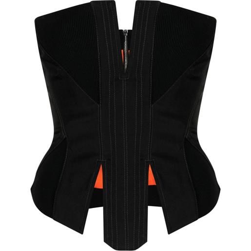 Dion Lee corsetto crop - nero