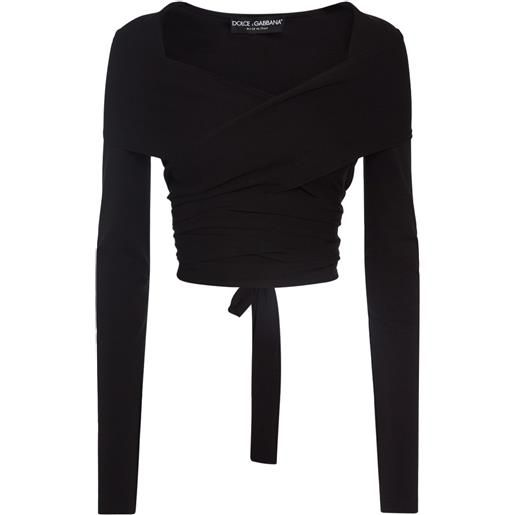 DOLCE & GABBANA top in jersey stretch punto milano