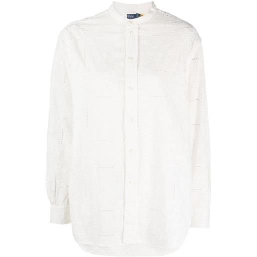 Polo Ralph Lauren camicia con ricamo - bianco