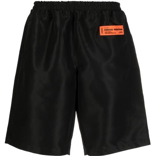 Heron Preston shorts sportivi con applicazione - nero