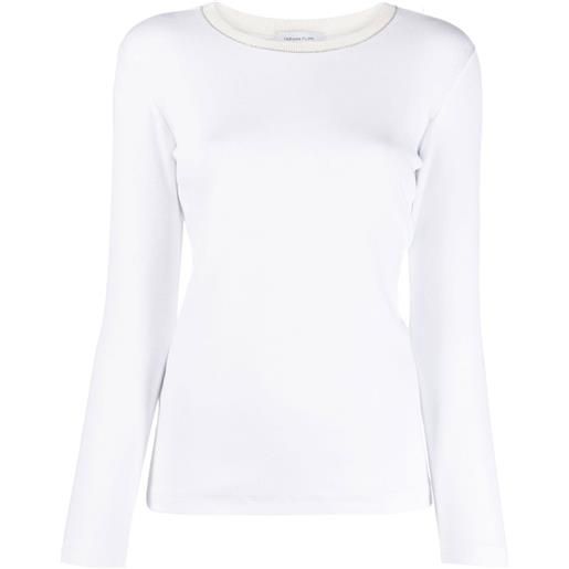 Fabiana Filippi t-shirt a maniche lunghe - bianco