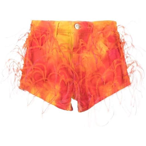 Alanui shorts con decorazione - arancione