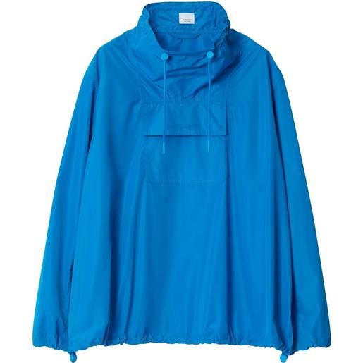 Burberry giacca oversize con stampa - blu