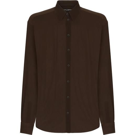 Dolce & Gabbana camicia a maniche lunghe - marrone
