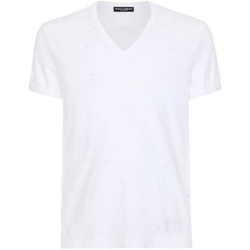 Dolce & Gabbana t-shirt con dettagli a contrasto - bianco