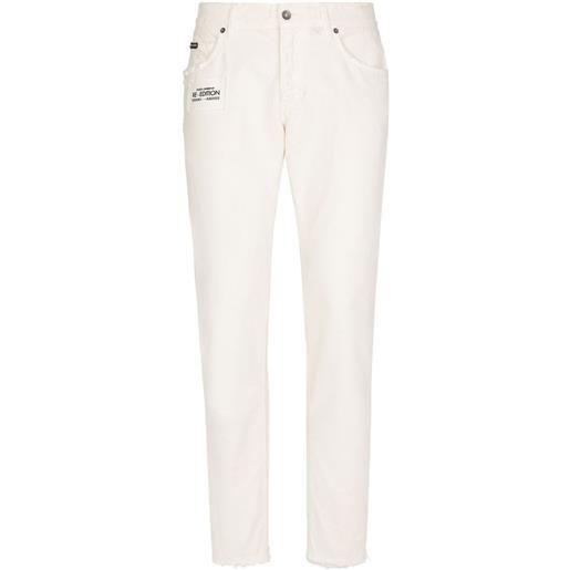 Dolce & Gabbana jeans con applicazione - bianco