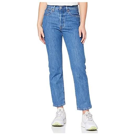 Levi's 501 crop jazz jive stonewash jeans, 30w / 28l donna