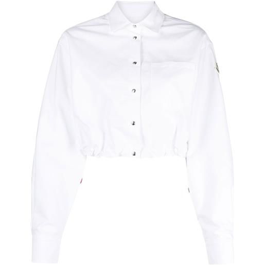 Moncler camicia crop - bianco
