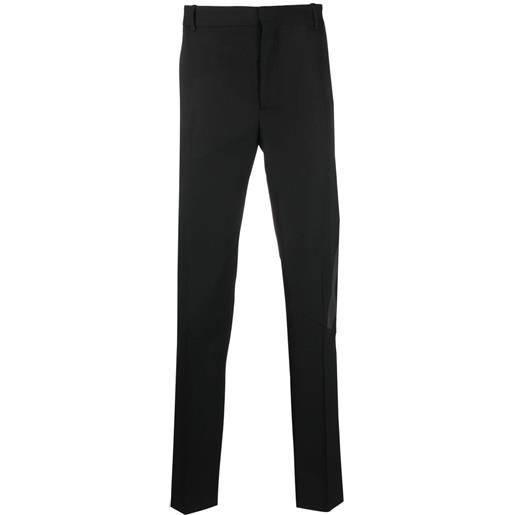 Alexander McQueen pantaloni sartoriali con dettaglio a righe - nero