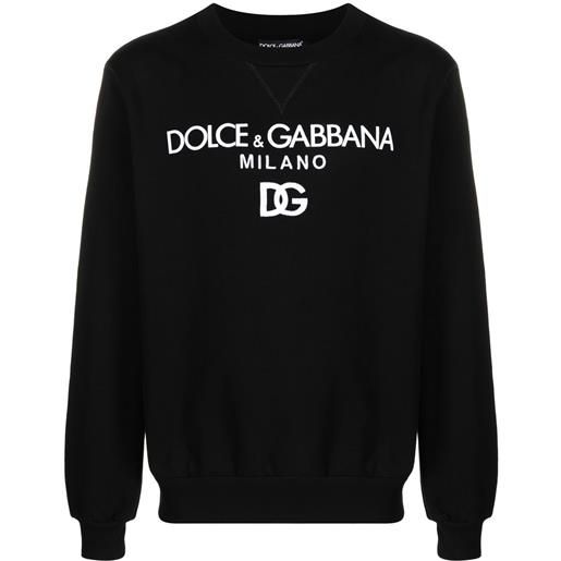 Dolce & Gabbana felpa con ricamo - nero