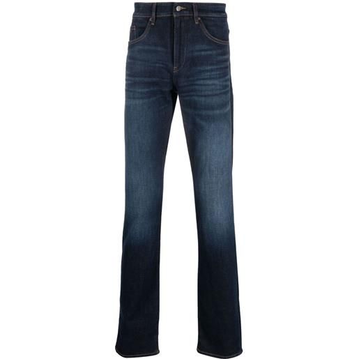 BOSS jeans dritti con effetto schiarito - blu