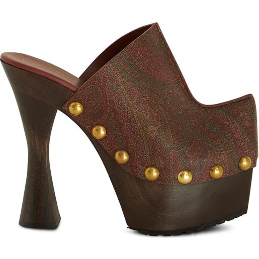 ETRO clogs con stampa paisley - rosso