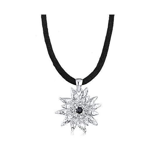 Elli Collana In Argento 925 Con Cristalli - Pendente Puzzle (45 Cm) - Gioiello Donna