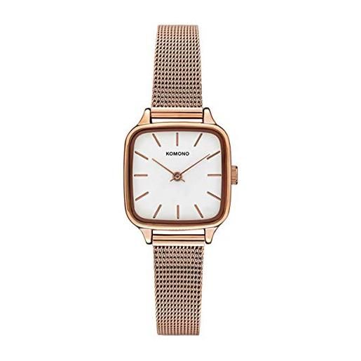 KOMONO kate royale rose gold women's japanese quartz analogue watch with stainless steel 304l strap