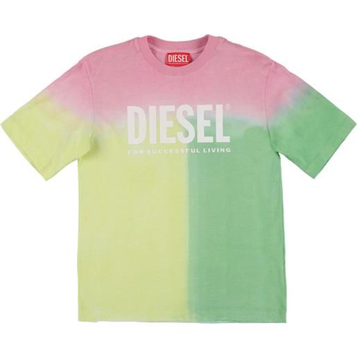 DIESEL KIDS t-shirt in jersey di cotone color block