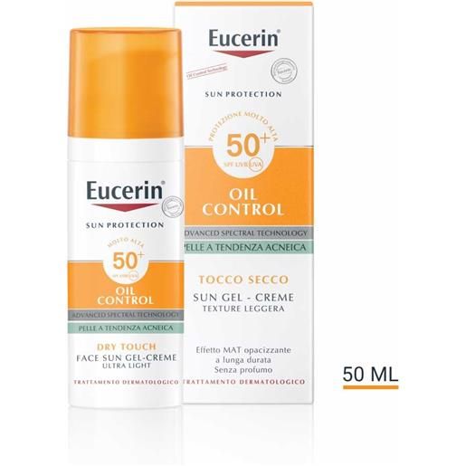 Eucerin Sole eucerin sun protection - gel crema solare spf50+ pelle tendenza acneica, 50ml