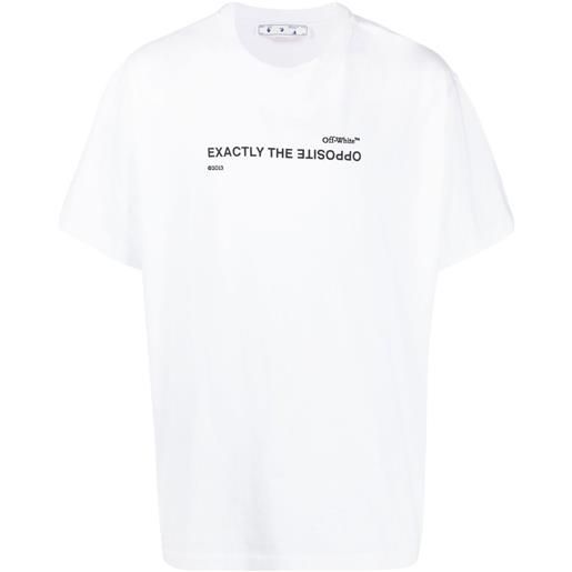 Off-White t-shirt spiral opp con stampa - bianco