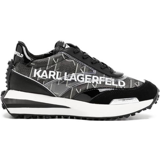 Karl Lagerfeld sneakers con monogramma - nero