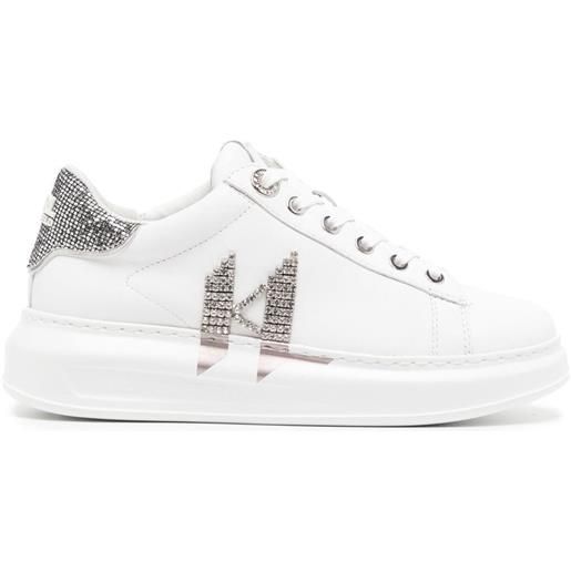 Karl Lagerfeld sneakers kapri con monogramma - bianco