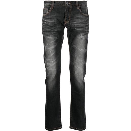 Private Stock jeans skinny con effetto vissuto - grigio