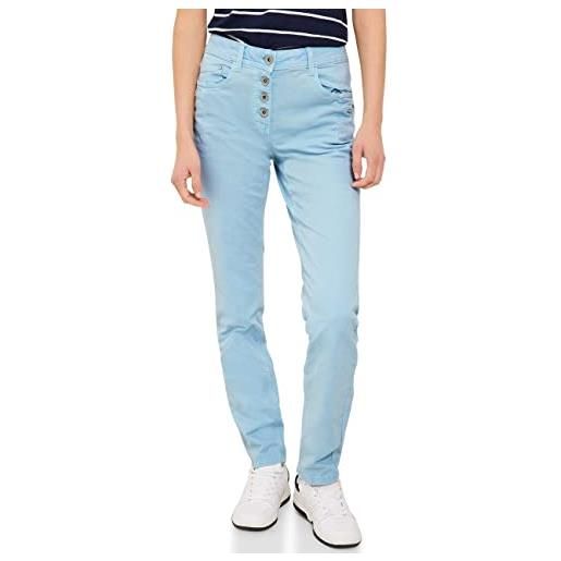 Cecil b376161 pantaloni in cotone loose, blu delavé, 31w x 30l donna