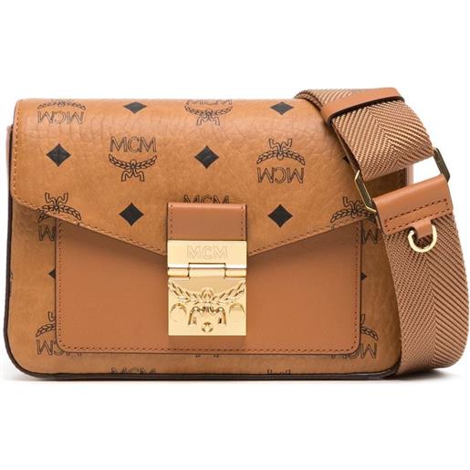 MCM borsa messenger con stampa visetos - marrone