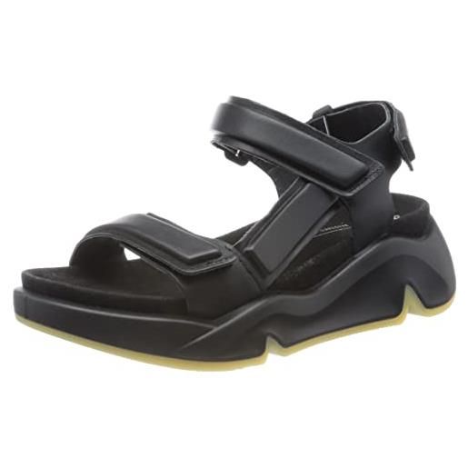 ECCO chunky flat sandal, donna, nero, 41 eu