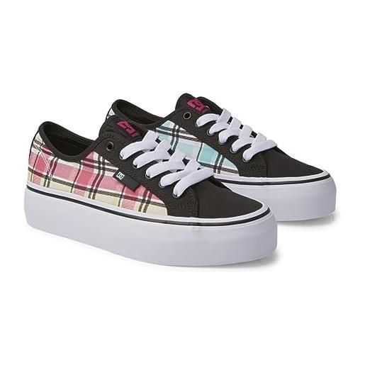DC Shoes manual platform, scarpe da ginnastica donna, cheetah print, 40.5 eu
