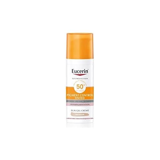 Eucerin pigment control - crema-gel spf50+, colorato, 50 ml, protezione solare Eucerin