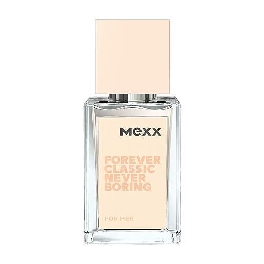 Mexx forever classic never boring woman eau de toilette spray, 15 ml