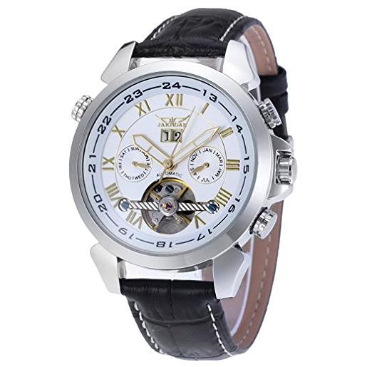Forsining jag057m3s1 - orologio da polso da uomo, con calendario tourbillon automatico