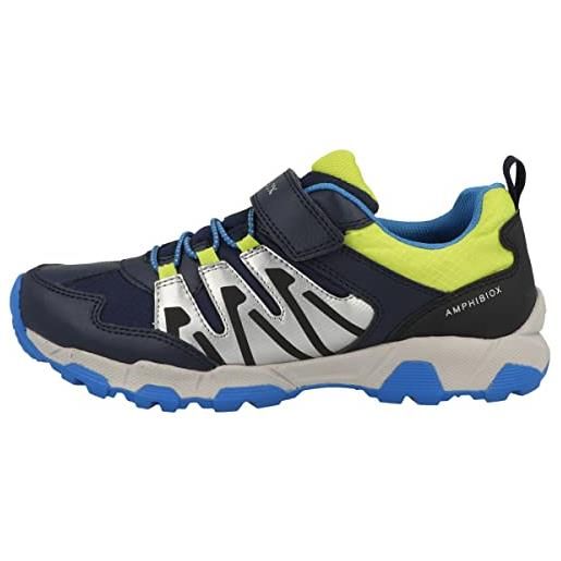 Geox j magnetar boy b abx, scarpe da ginnastica bambini e ragazzi, blu- royal navy, 38 eu