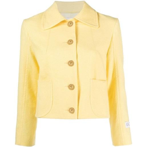 Patou giacca-camicia crop - giallo