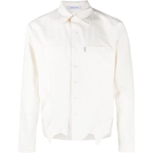 JUNTAE KIM camicia oversize in stile corsetto - bianco