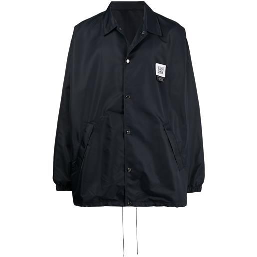 Fumito Ganryu giacca-camicia con applicazione - blu